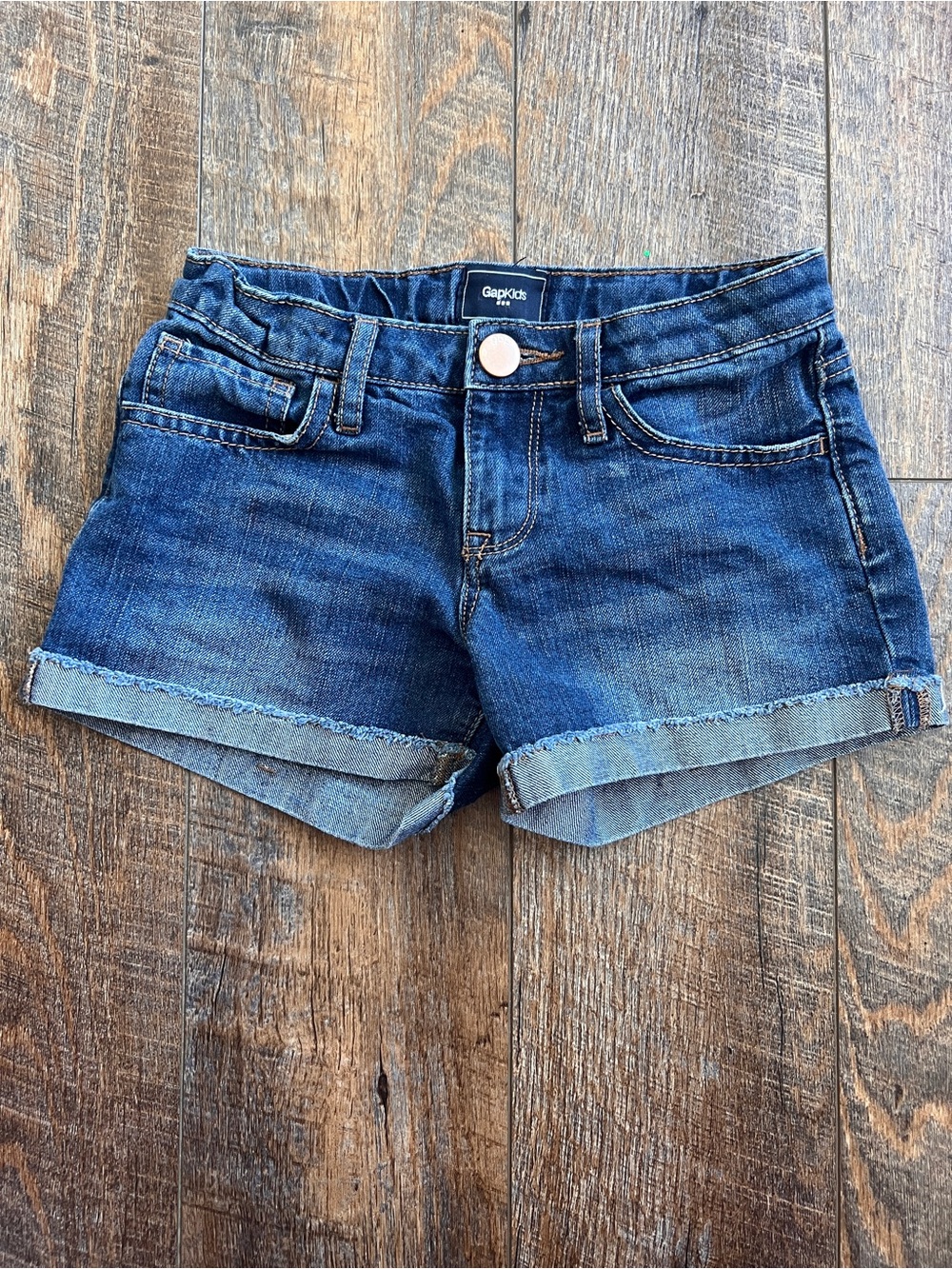 GAP Blue Rolled Hem Denim Shorts